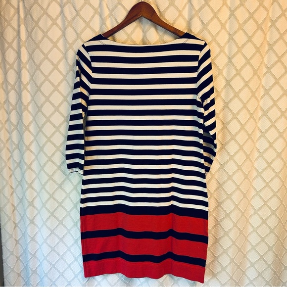 Banana Republic Striped Navy and Red Dress size M - Picture 3 of 5